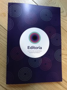 picture of Editoria book produced at recent Book Sprint