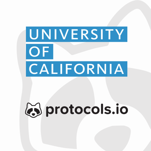 Protocols.io and University of California logos