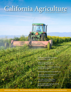 cover image of California Architecture showing a tractor in a green field with blue sky