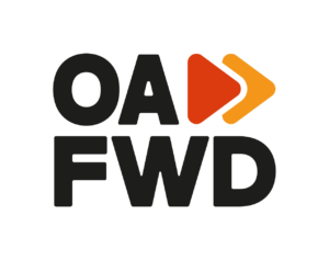 OA Forward logo, "OA FWD" with forward arrow